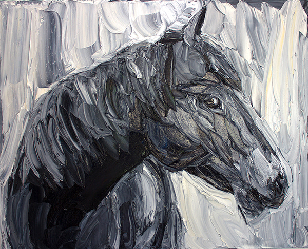 Monochrome Mare by Jodie Wells | Lethbridge Gallery
